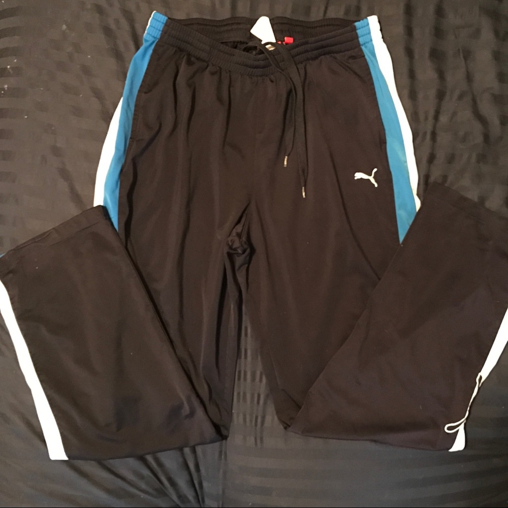 Men's Puma Black and blue striped sweatpants